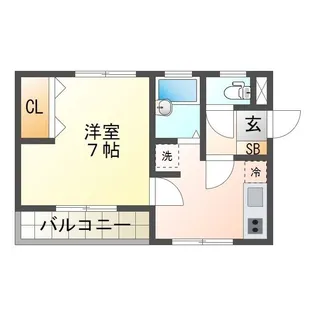 ベルエール上浜【2階】の間取り