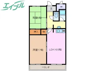 コート西浦【7階】の間取り