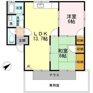 ケープハイツ【1階】の間取り