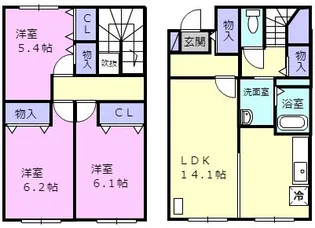 ライフコート105の間取り