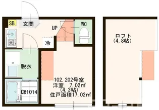 東京都葛飾区宝町1【アパート】の間取り