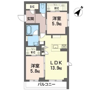 アピオン【3階】の間取り