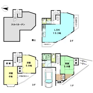 埼玉県和光市白子3【一戸建】の間取り