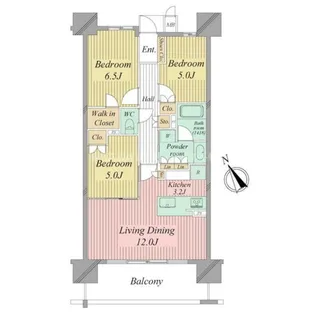 ル・シェモア浜松中央北【4階】の間取り