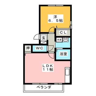 セレッソKT B【3階】の間取り