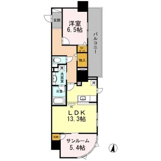 セントラルレジデンス【6階】の間取り