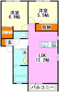 セイボヌール【2階】の間取り