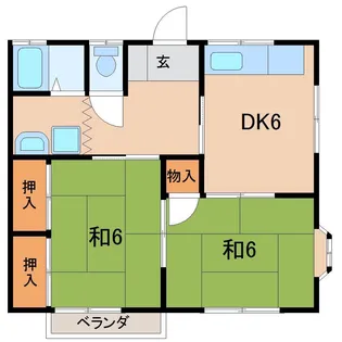 ハイツミクニ【2階】の間取り