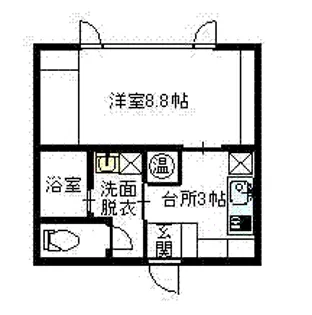 HKハイツC【3階】の間取り