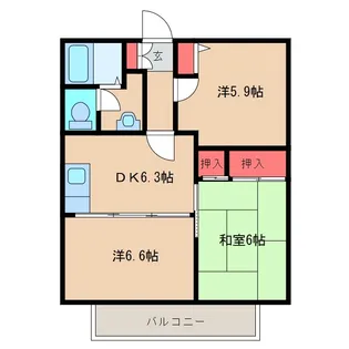 グランシャリオC【1階】の間取り