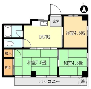 徳栄コーポ【4階】の間取り