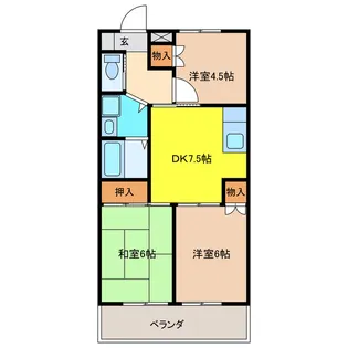 パインテラス【3階】の間取り