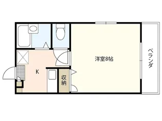 己斐上タウンB【4階】の間取り