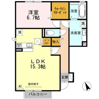 新潟県長岡市関原町1【アパート】の間取り