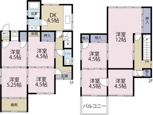 兵庫県神戸市北区有野町唐櫃【一戸建】の間取り