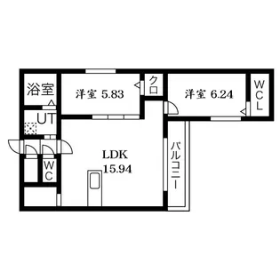 マエストラーレ山鼻【5階】の間取り