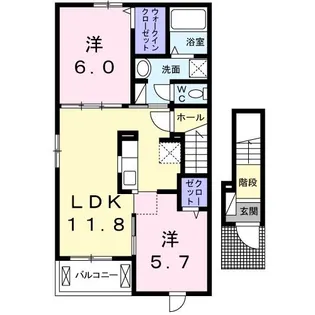 兵庫県丹波市氷上町横田【アパート】の間取り