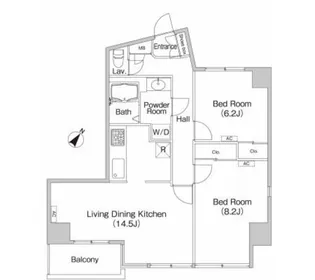 芝二丁目ハウス【3階】の間取り