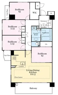 ジェイパーク西船橋フェアステージ【5階】の間取り