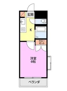 ロード上大川前【3階】の間取り