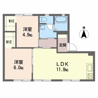 岐阜県岐阜市野一色6【アパート】の間取り