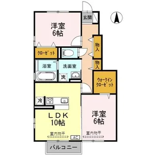 ジュネス向新庄IIA【1階】の間取り
