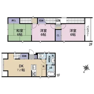 3DKの間取り画像