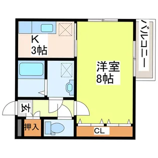エクセルコーポ白石【1階】の間取り