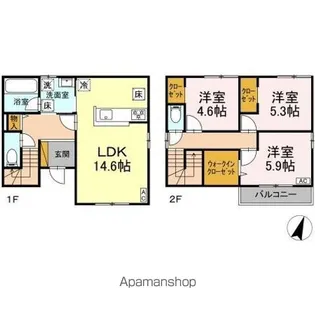 千葉県市川市大野町2【一戸建】の間取り