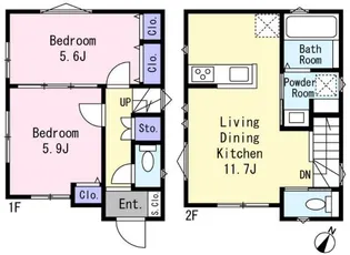 埼玉県八潮市大字古新田【一戸建】の間取り