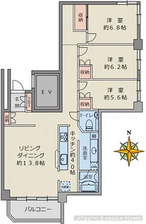 徳川マンション【9階】の間取り