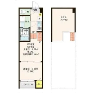 ルミエール紫苑【1階】の間取り