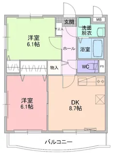 カルムSAKAI【3階】の間取り