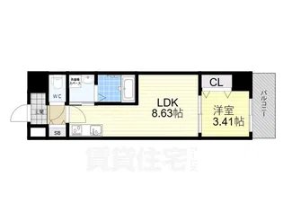 アーバンパーク新大阪【8階】の間取り