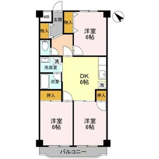 パークシティ 住居【4階】の間取り