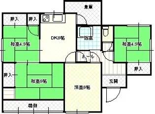 山口県宇部市東藤曲2【一戸建】の間取り