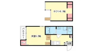 大阪府池田市空港1【アパート】の間取り