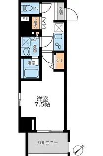 プライマル横濱平沼橋【11階】の間取り