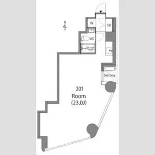 The Room 等々力 WEST【2階】の間取り