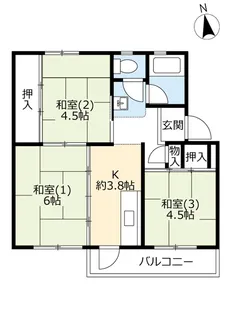 UR春木【3階】の間取り