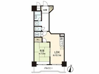ブライトシティ柏木【11階】の間取り