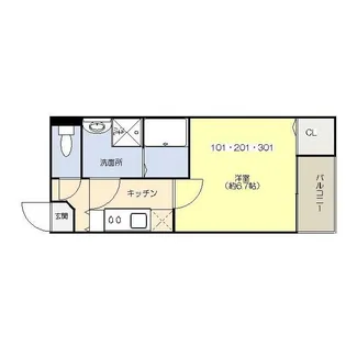 クイーンズコートII【3階】の間取り