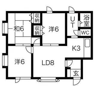 グーテハイムI【1階】の間取り