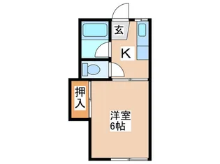 国立北コーポ【1階】の間取り