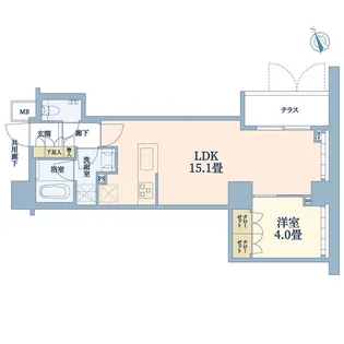 オープンレジデンシア代々木公園の間取り