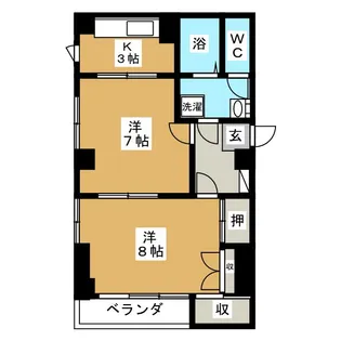 ベルメッソさんぽ館【2階】の間取り