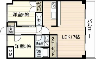 ロイヤル竜王【6階】の間取り