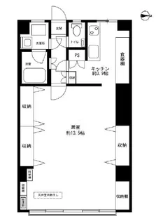 ツイン一の橋一号館 ツイン一の橋1号館【5階】の間取り