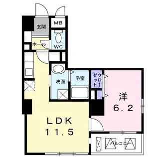 クロスビル ロイヤルパレス【3階】の間取り