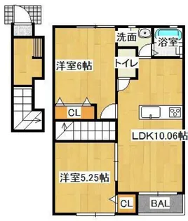 フォレスト平野 A【2階】の間取り